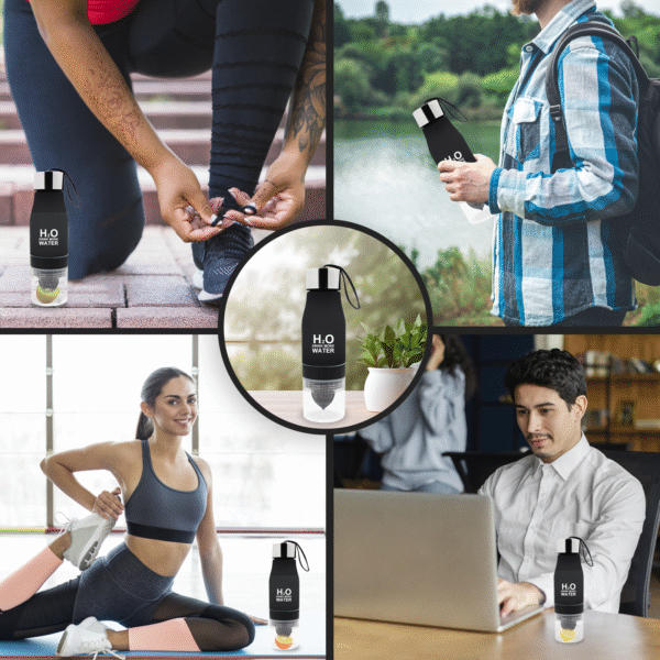 H2o Fruit Infuser Water Bottle UK – Portable 650ml with Infuser