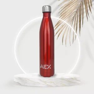 AEX Red Insulated Stainless Steel Water Bottle 500ml 1000ml