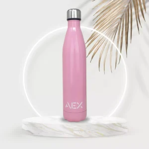 AEX Pink Insulated Stainless Steel Water Bottle 500ml 1000ml
