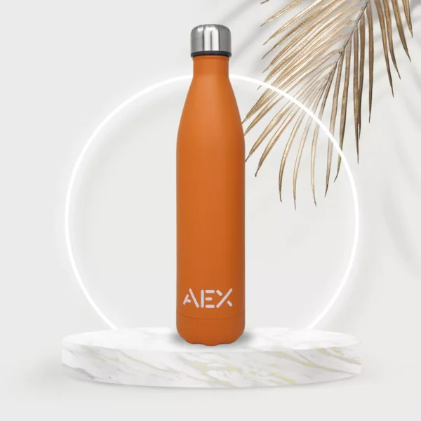 AEX Orange Insulated Stainless Steel Water Bottle 500ml 1000ml