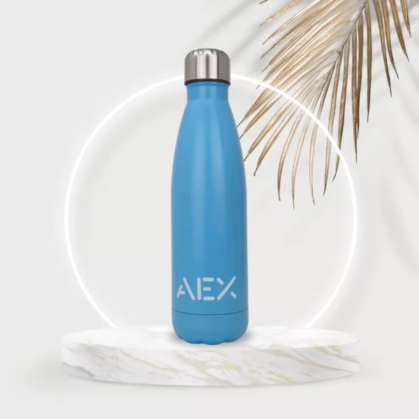 AEX Baby Blue Insulated Stainless Steel Water Bottle 500ml 1000ml