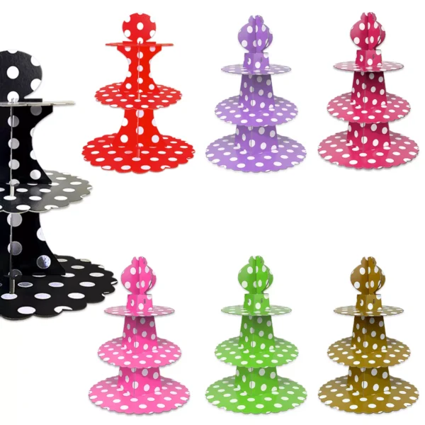 Polkadot Cardboard Cupcake Stand